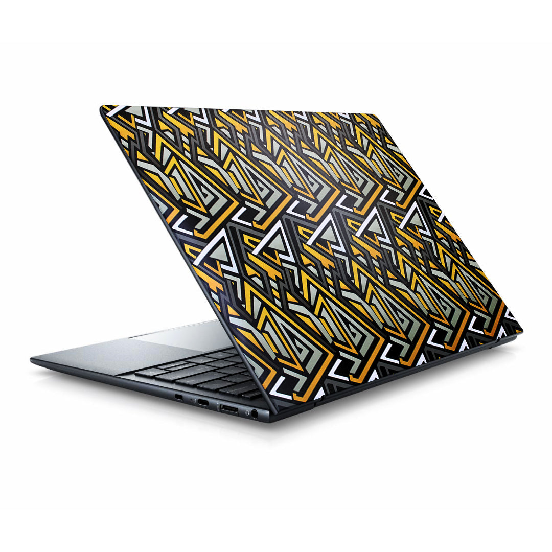 Dark Geomatric Yellow - Laptop