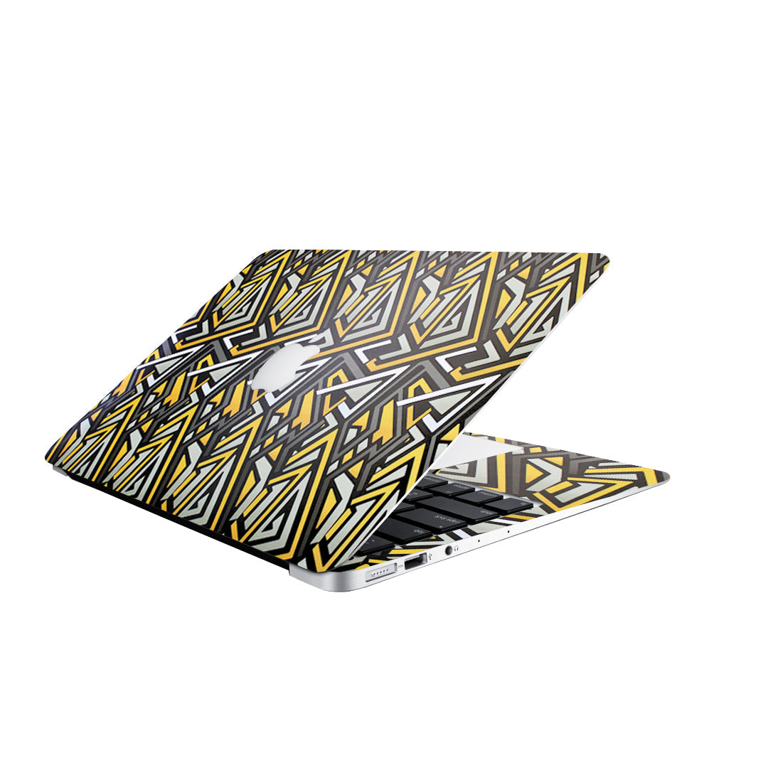 Dark Geomatric Yellow - Macbook