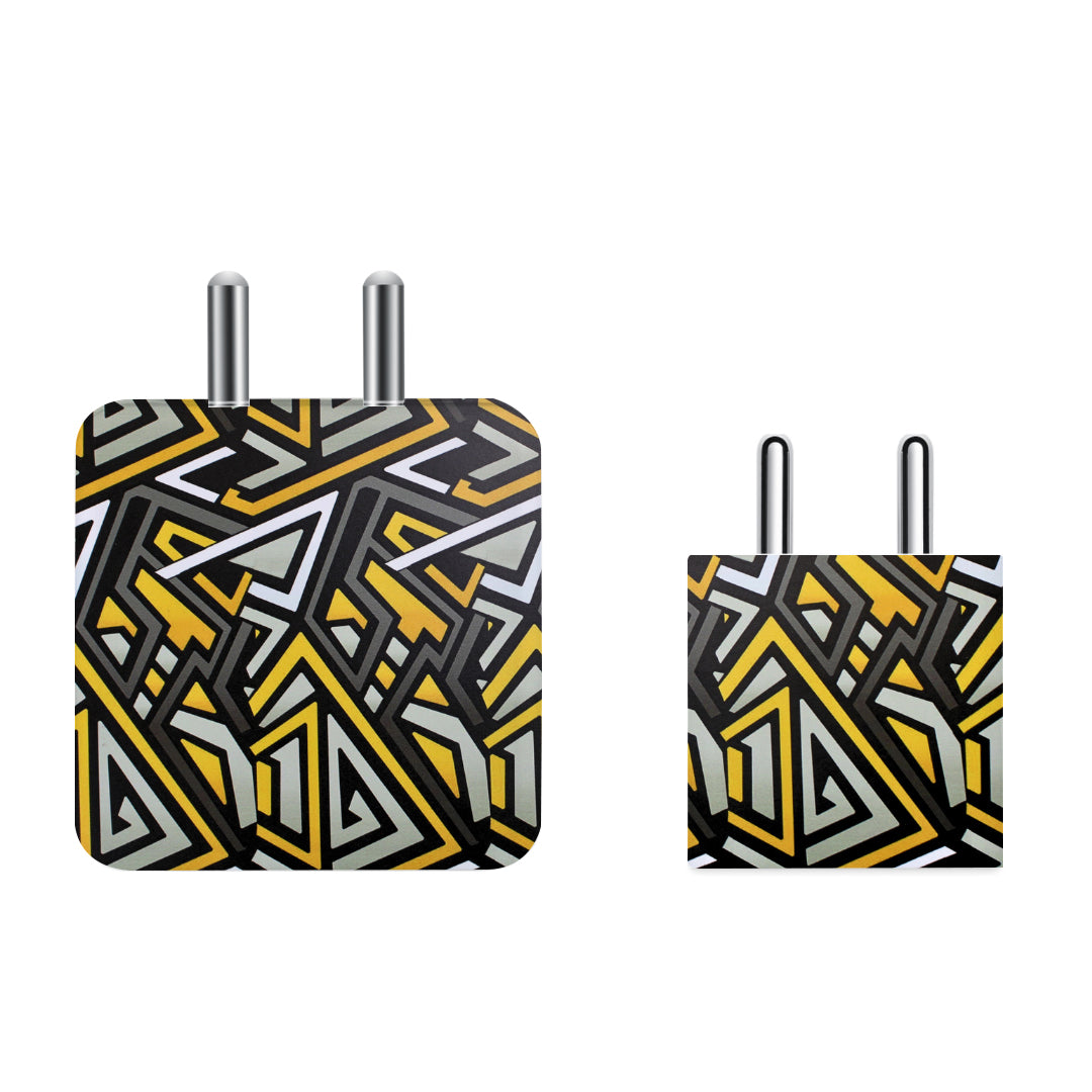 Dark Geomatric Yellow - Charger